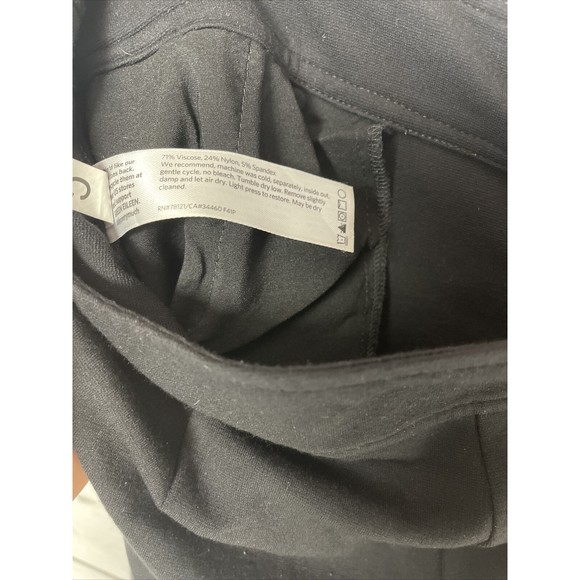 Eileen Fisher Pants Women's Small Petite Black Tapered Viscose Stretch Pockets - Picture 5 of 5